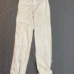 champro sports baseball pants all white with adjustable velcro bottoms